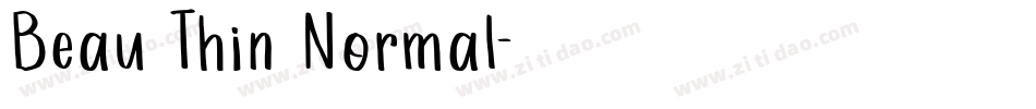 Beau Thin Normal字体转换